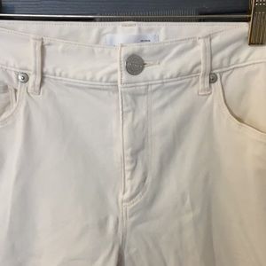 Loft size 6 winter white denim pants
